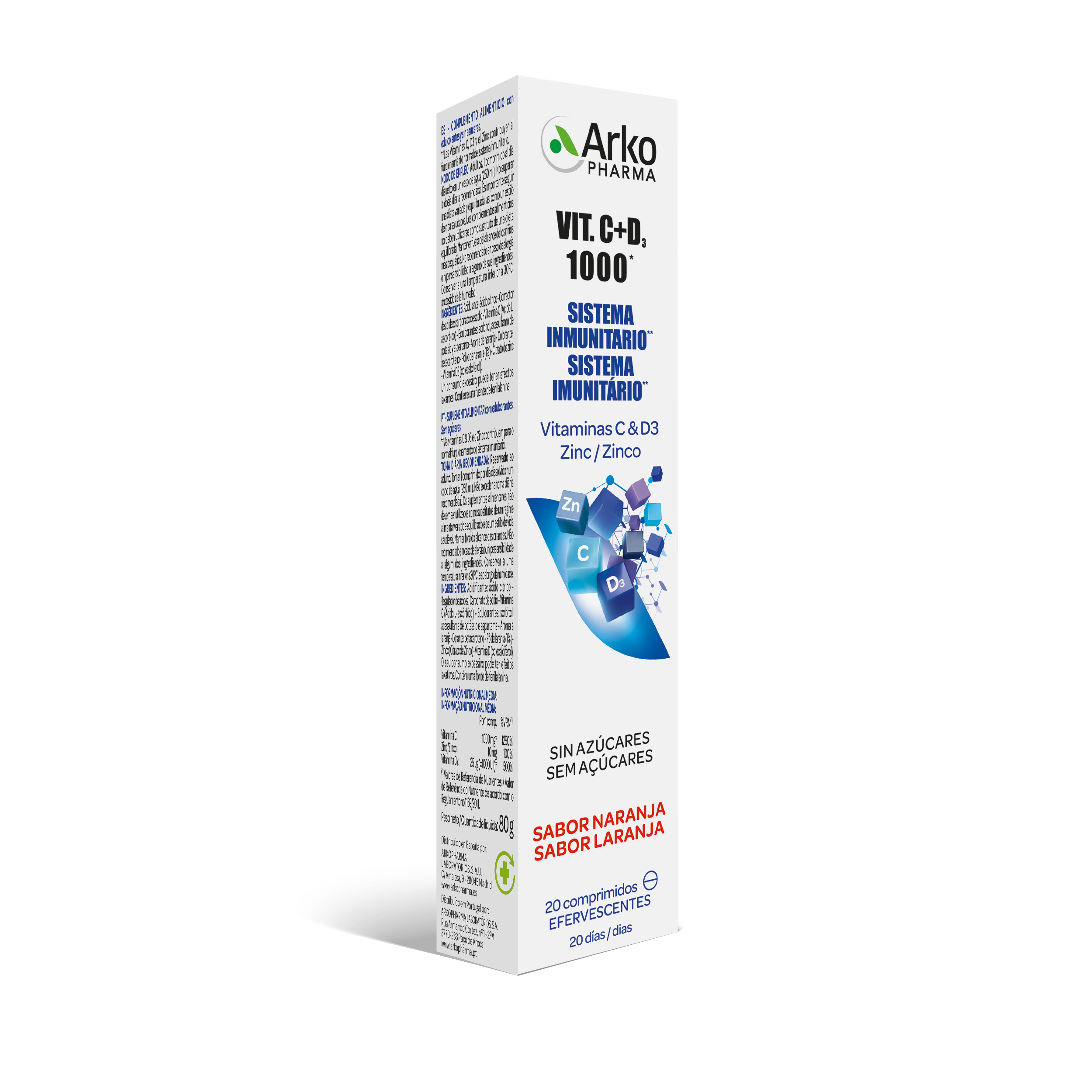 Arkopharma Vitamin C 1000mg and D3 + Zinc