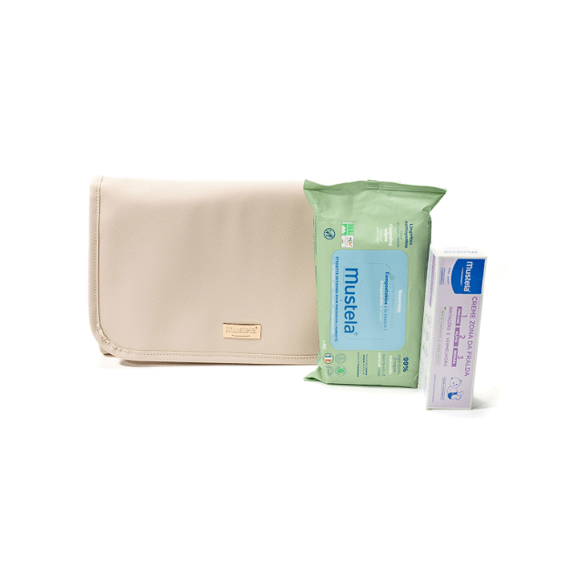 Mustela beige diaper changing kit