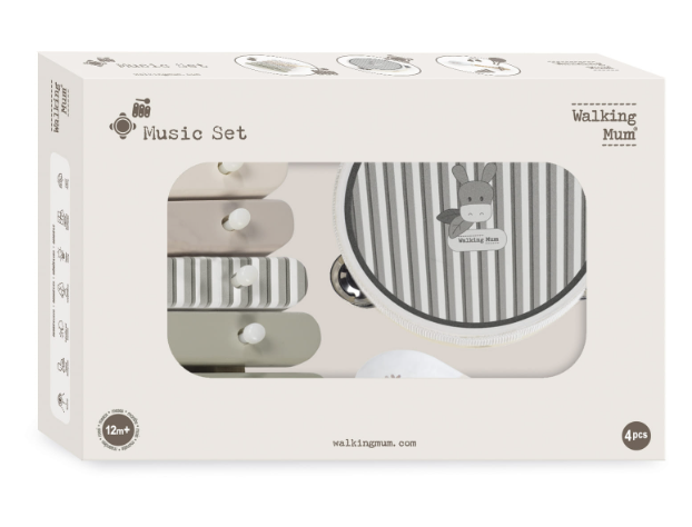 Walking Mum Conjunto de instrumentos musicais em madeira Botton