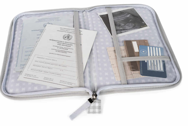Walking Mum Porta-documentos I Love Vichy Cinzento