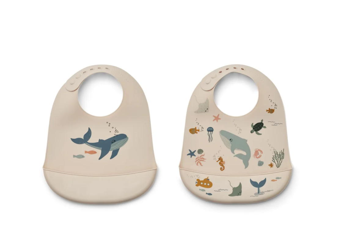 Liewood Tilda Bib Pack 2 SeaSandy 1032 LW15128