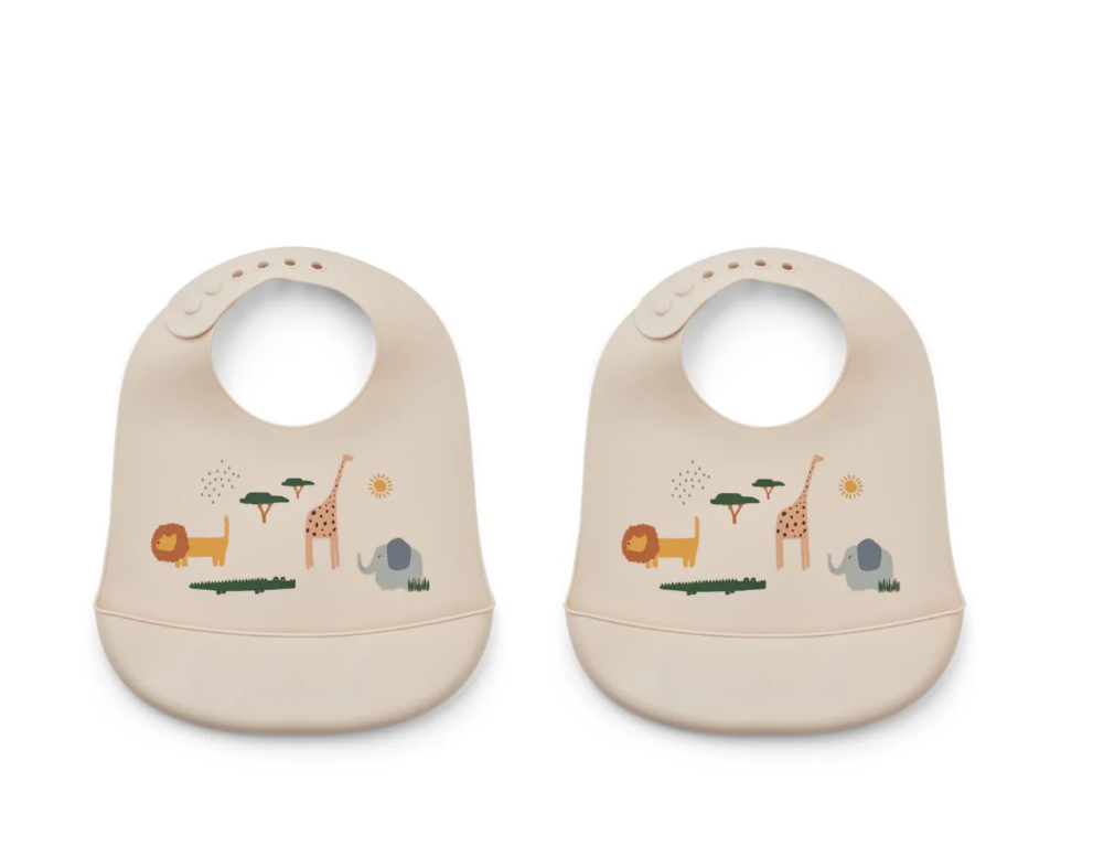 Liewood Tilda Bib Pack 2 Safari 1111 LW14157