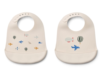 Liewood Tilda Bib Pack 2 AviatorEcru 2330 LW15128