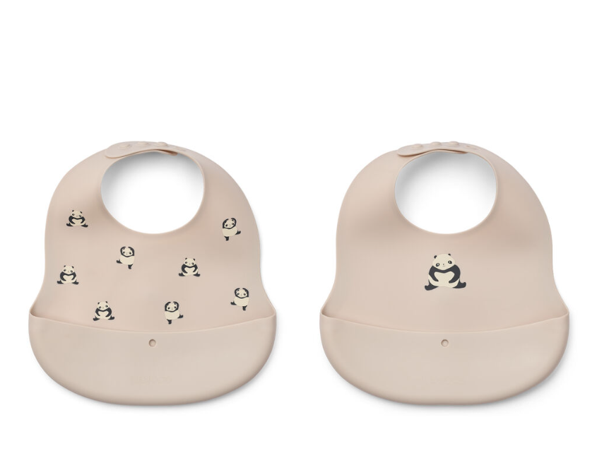 Liewood Tilda Silicone Bib2Pack Panda LW12711