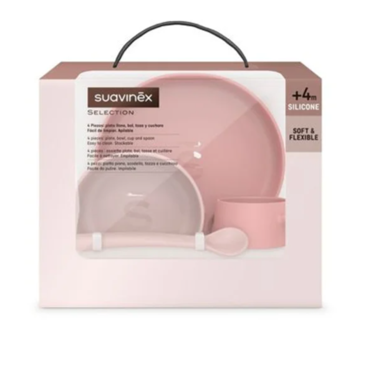 Suavinex Loiça Silic Soft Flex Rosa 4m+