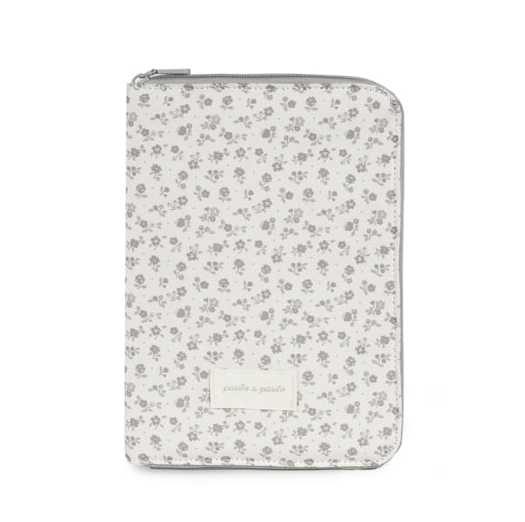 Pasito a Pasito Porta Docs LittleBloomFlowers Grey