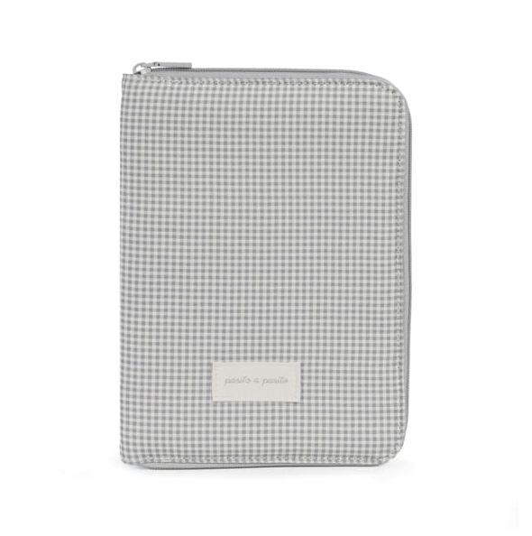 Pasito a Pasito Porta Docs Little Bloom Vichy Grey