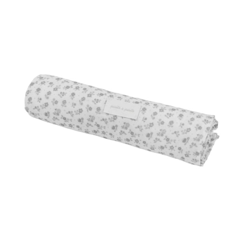 Pasito a Pasito Musselina LittleBloomFlowers Grey