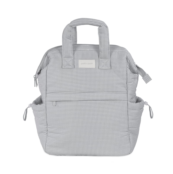 Pasito a Pasito Mochila Little Bloom Vichy Grey