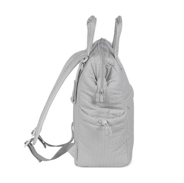 Pasito a Pasito Mochila Little Bloom Vichy Grey