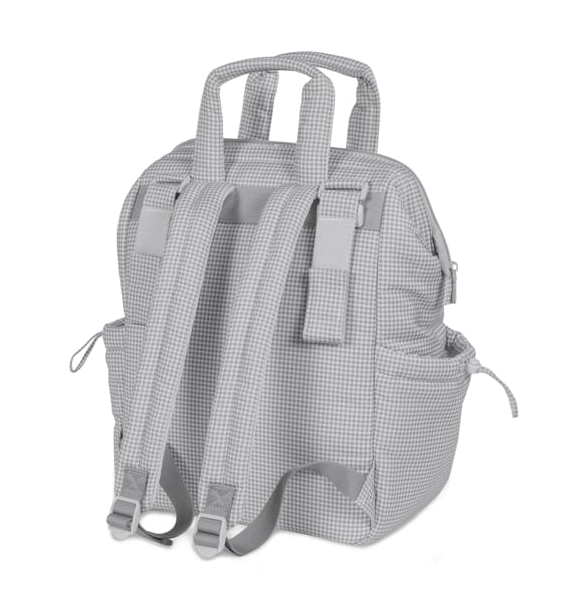 Pasito a Pasito Mochila Little Bloom Vichy Grey