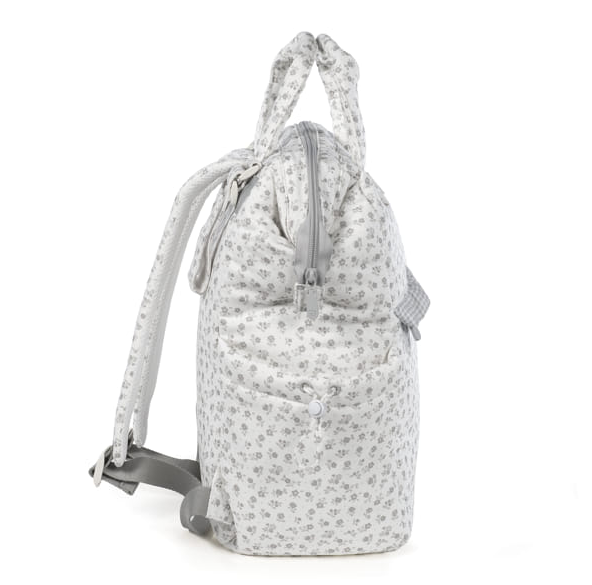 Pasito a Pasito Mochila Little Bloom Flowers Grey