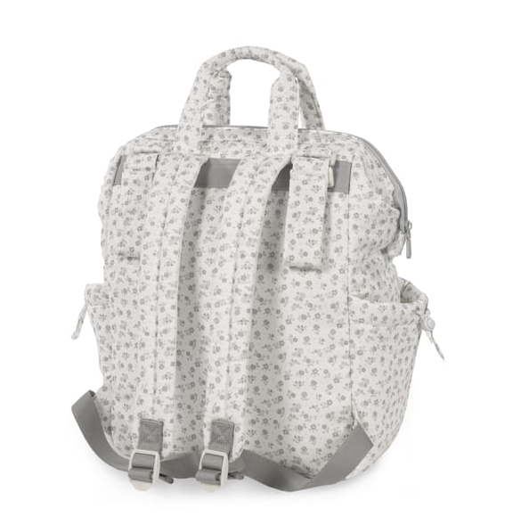 Pasito a Pasito Mochila Little Bloom Flowers Grey