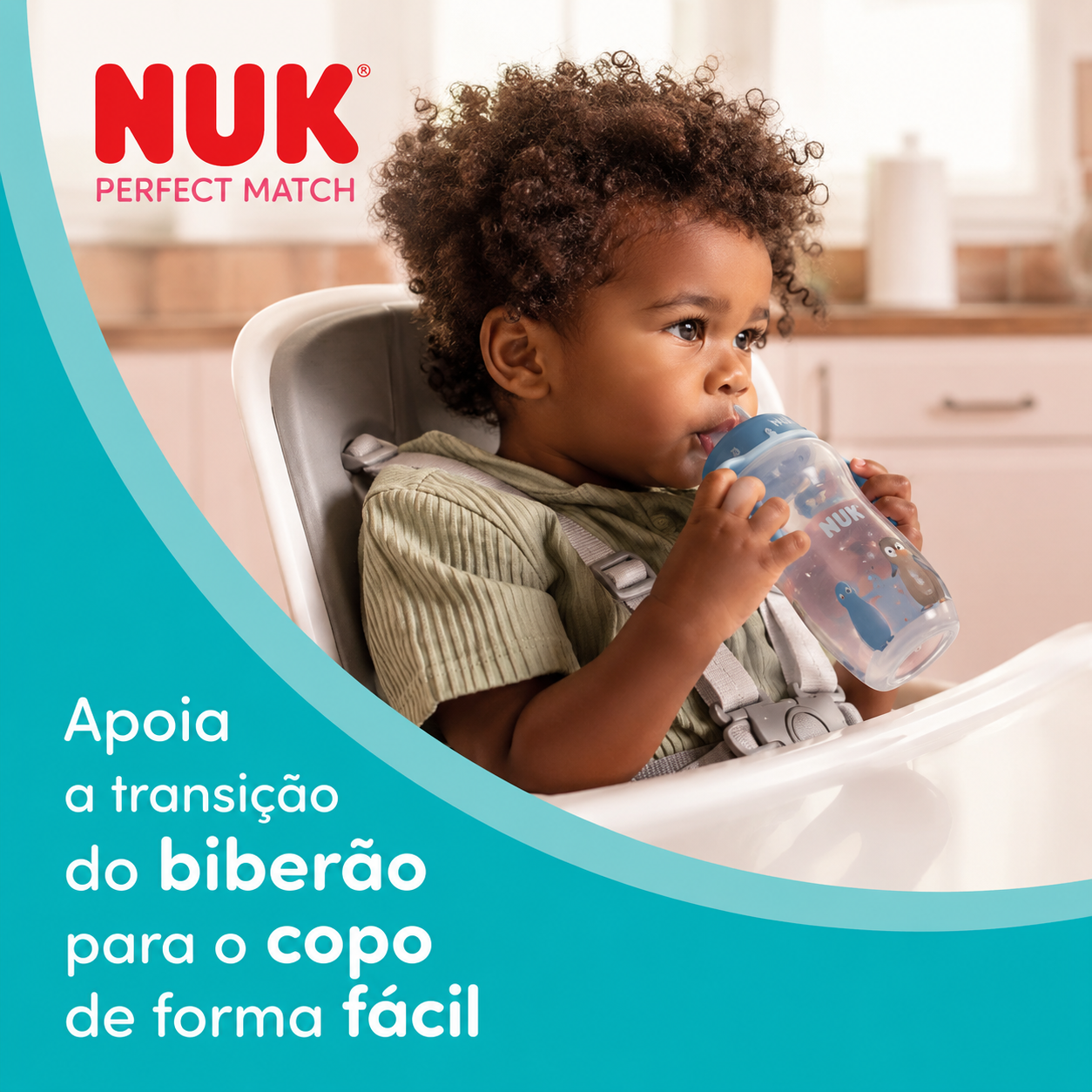 Nuk Perfect Match Biberão Aprendizagem C/Palhinha Az260