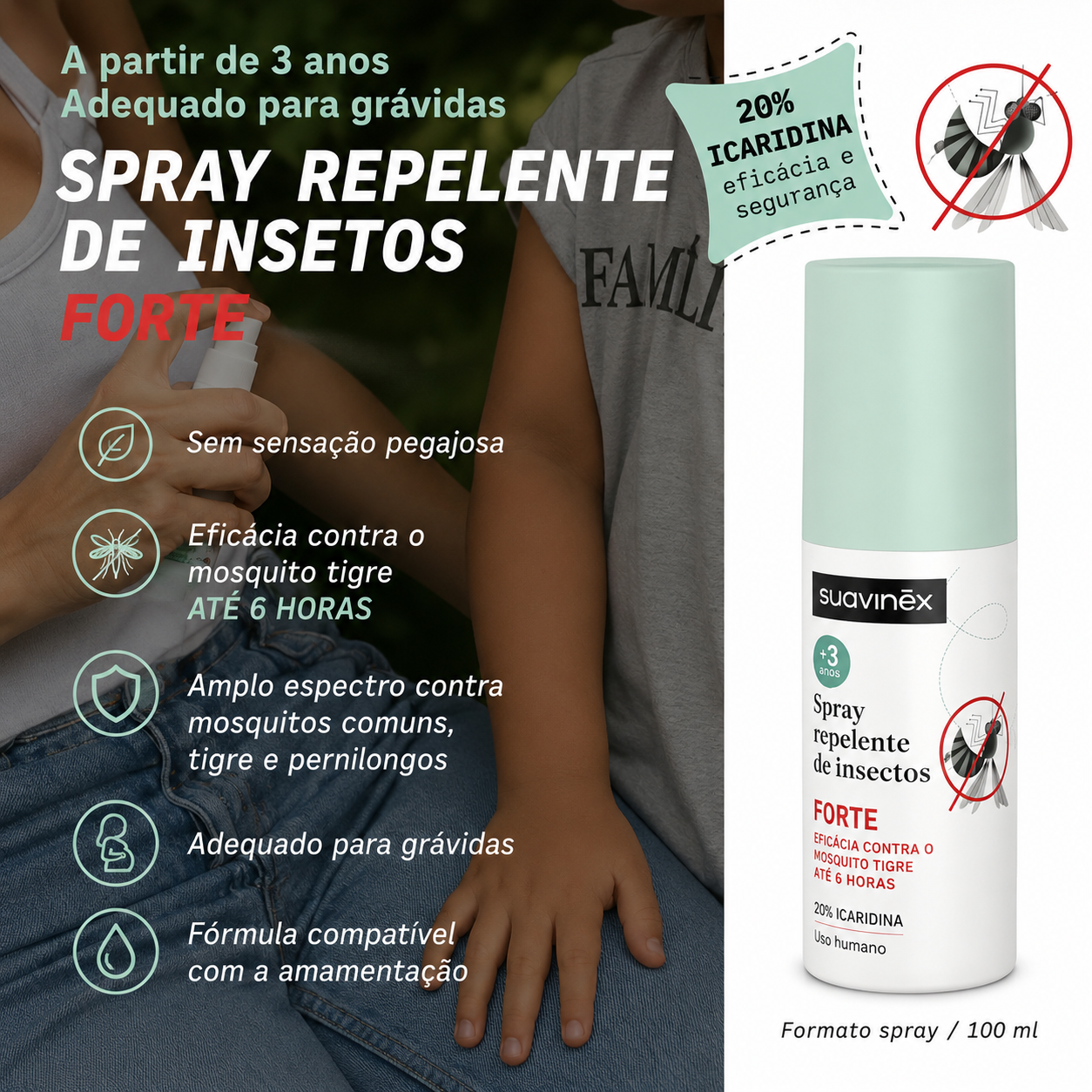 Suavinex Spray Repelente Forte 100ml +3a