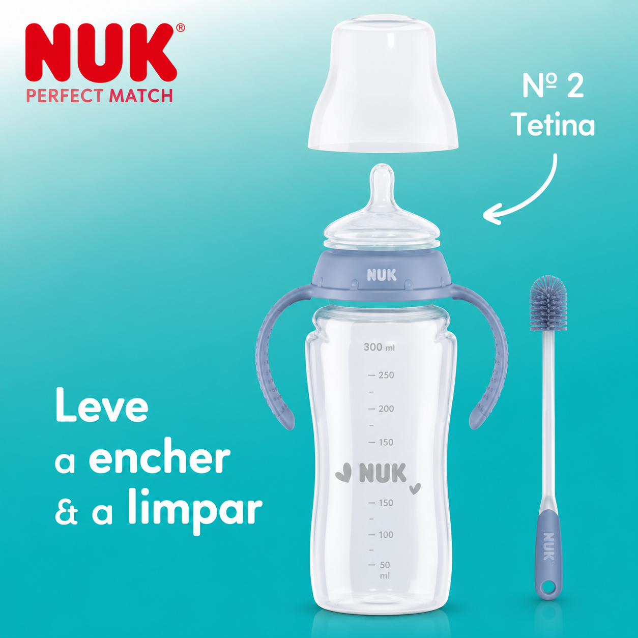 Nuk Perfect Match Biberão Aprendizagem C/Palhinha Az260
