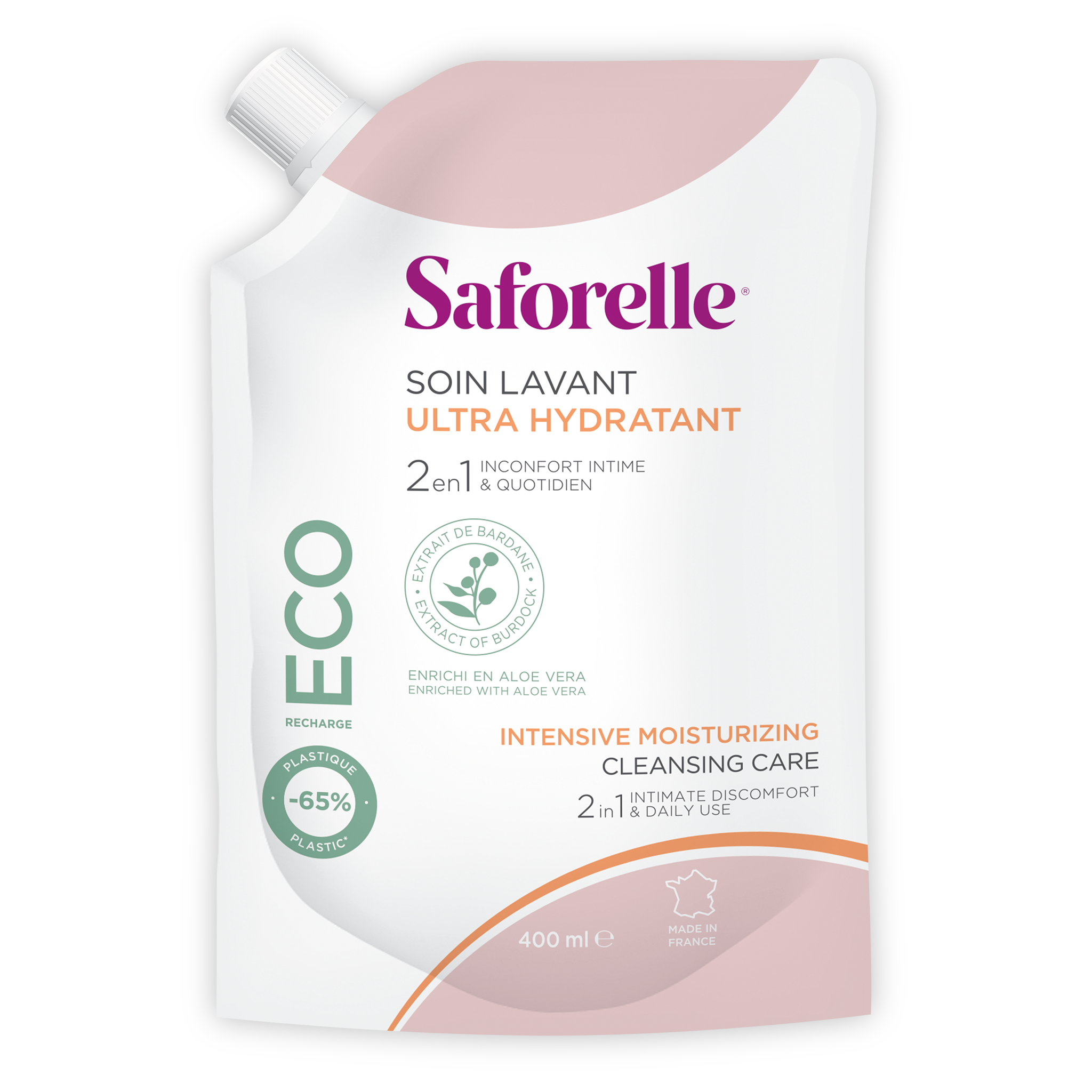 Saforelle Solução de lavagem ultra-hidratante 400ml