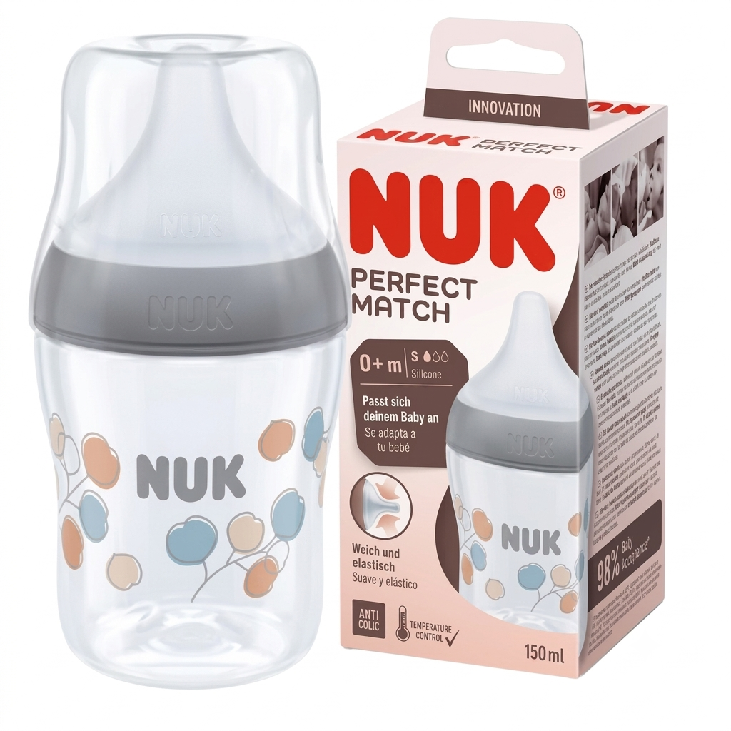 Nuk Perfect Match Biberão PP 150Ml Si S Balões