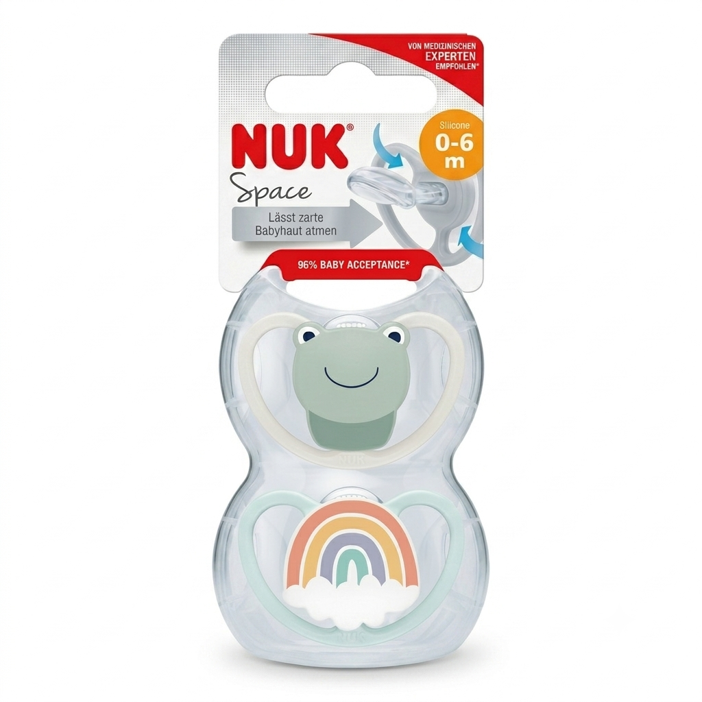 Nuk Space Chupeta Silicone T1 0-6m X2