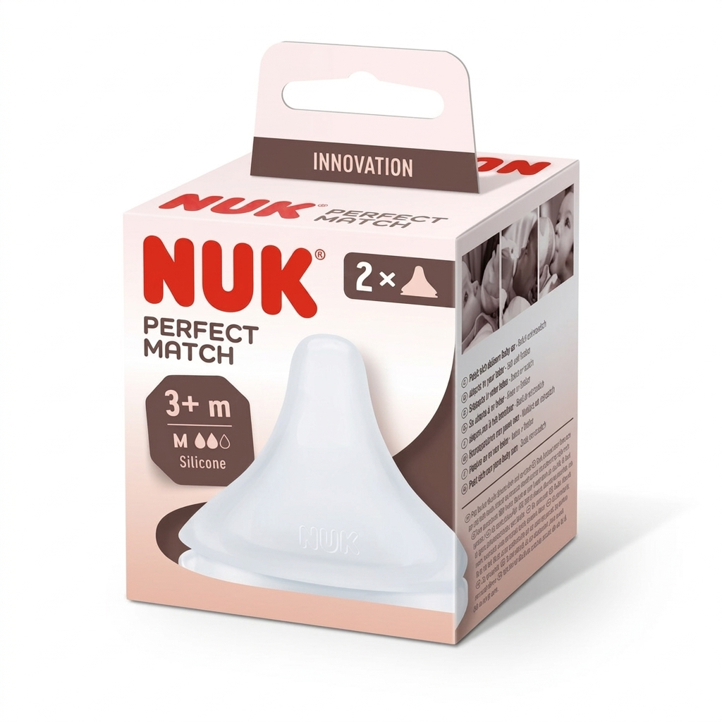 Nuk Perfect Match Tetina Silicone Anticólica  M X2
