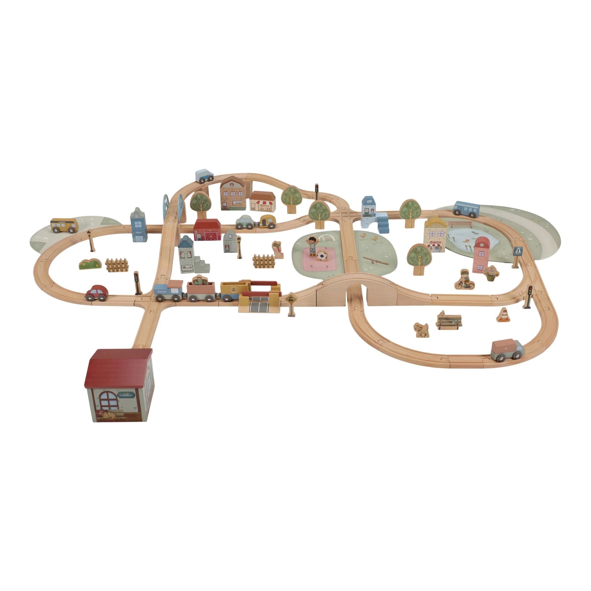Little Dutch Wooden Train Track Set XL LD2540