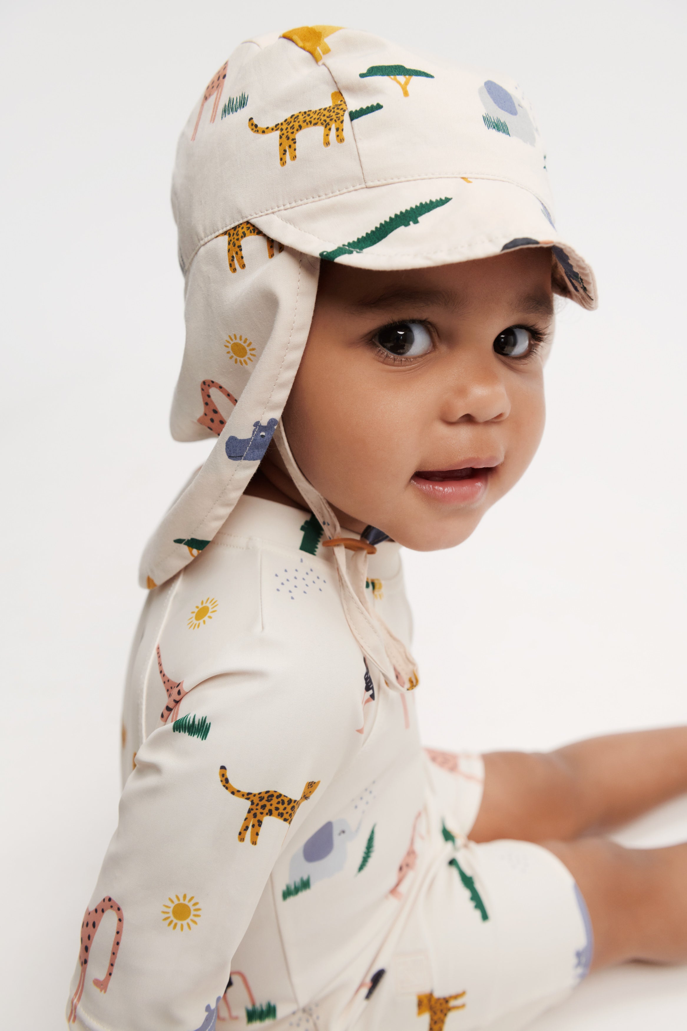 Liewood Cecilia Swim Hat Around World/Sandy 6-9M
