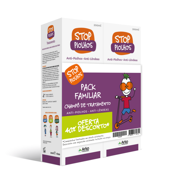 Arkopharma Stop Piolhos Pack Familiar Champô de Tratamento