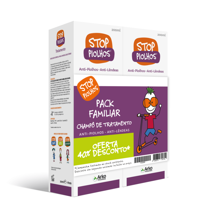 Arkopharma Stop Piolhos Pack Familiar Champô de Tratamento