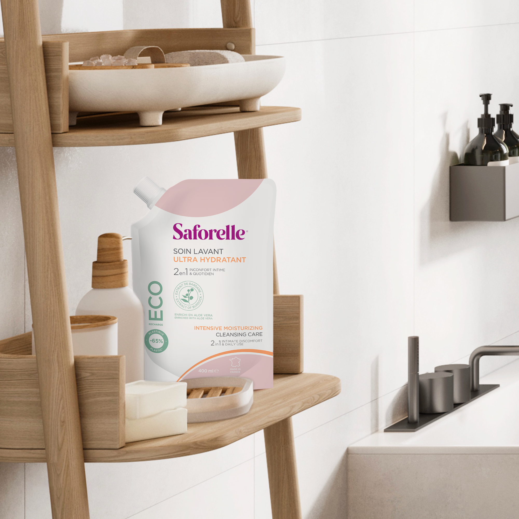 Saforelle Solução de lavagem ultra-hidratante 400ml