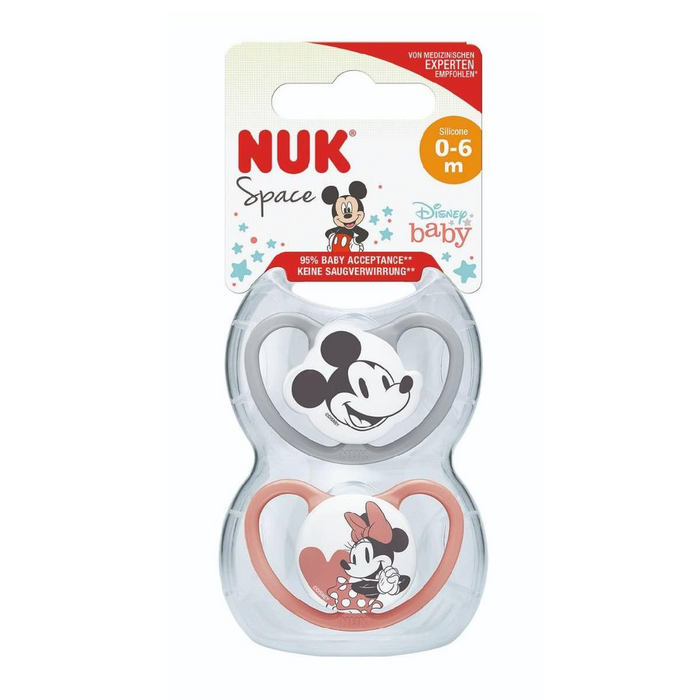 Nuk Space Disney Minnie Chupeta Silicone 0-6M X2