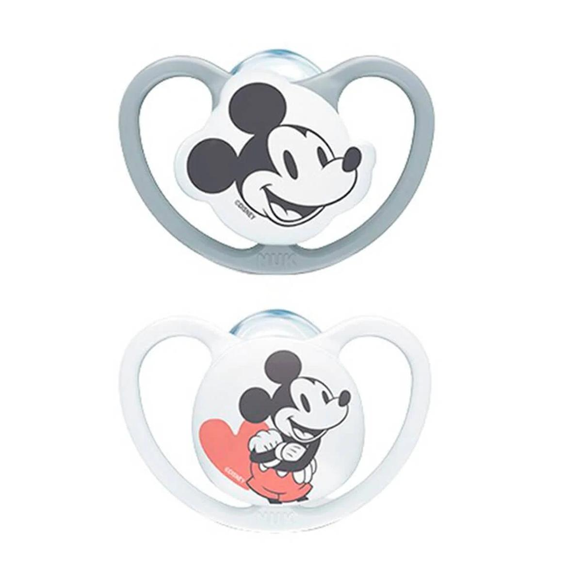 Nuk Space Disney Mickey Chupeta Silicone 6-18Mx2
