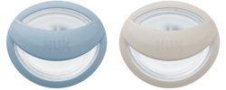 Nuk Mommy Feel Chupeta Silicone 0-9m Azul X2