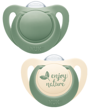 Nuk Nature Chup Silicone T1 0-6m Verde X2