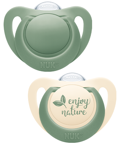 Nuk Nature Chup Silicone T1 0-6m Verde X2