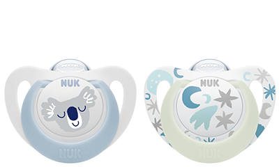 Nuk Star Daynight Chupeta Silicone T3 18-36M X2