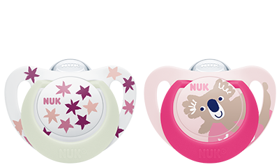 Nuk Star Daynight Chupeta Silicone T3 18-36M X2