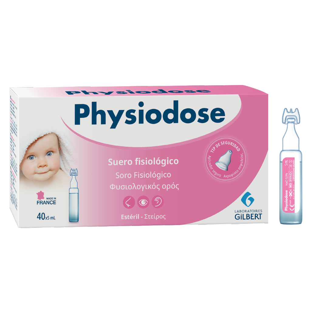 PHYSIODOSE SERUM PHYSIOLOGIQUE, 40 DOSAGES of 5 ML