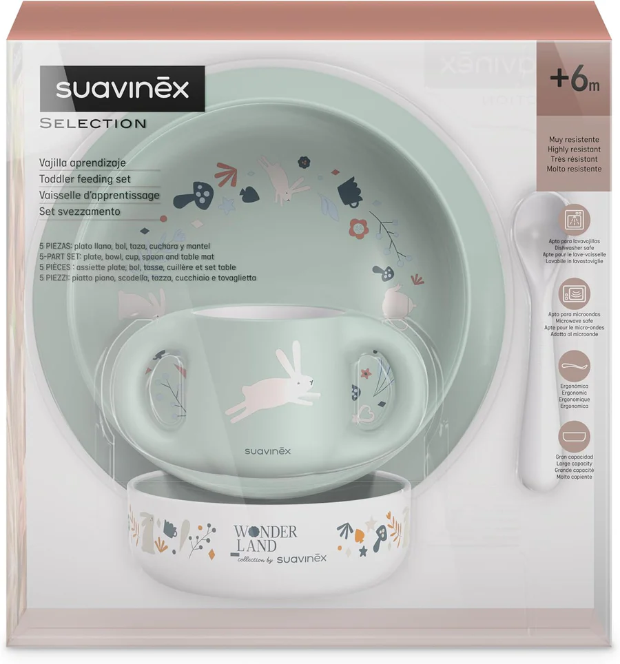 Suavinex Set Louça Aprendizagem 5 Peças +6M Menino