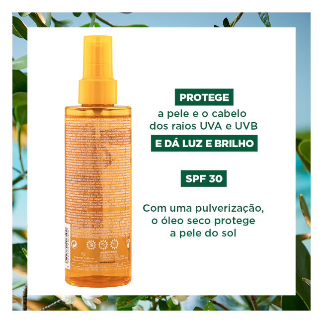 Klorane Solar Poly Óleo Seco Spf30 200Ml