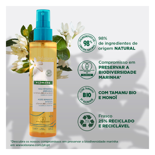 Klorane Solar Poly Óleo Seco Repar 150Ml