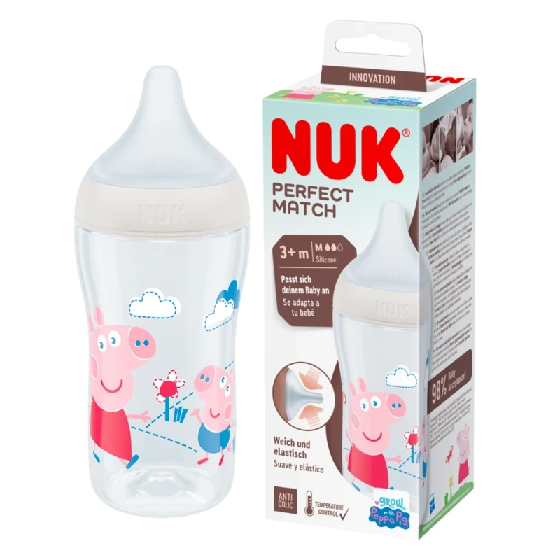 Nuk Perfect Match Biberão PP 260 Silicone M Peppa