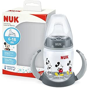 Nuk First Choice Biberão Aprendizagem Mickey Cinzento 150 6-18M