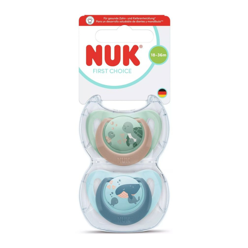 Nuk First Choice Chupeta Tartaruga+Baleia 18-36M X2