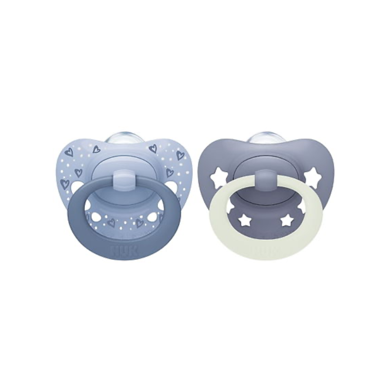 Nuk First Choice Day&Night Chupeta Azul 0-6M X2