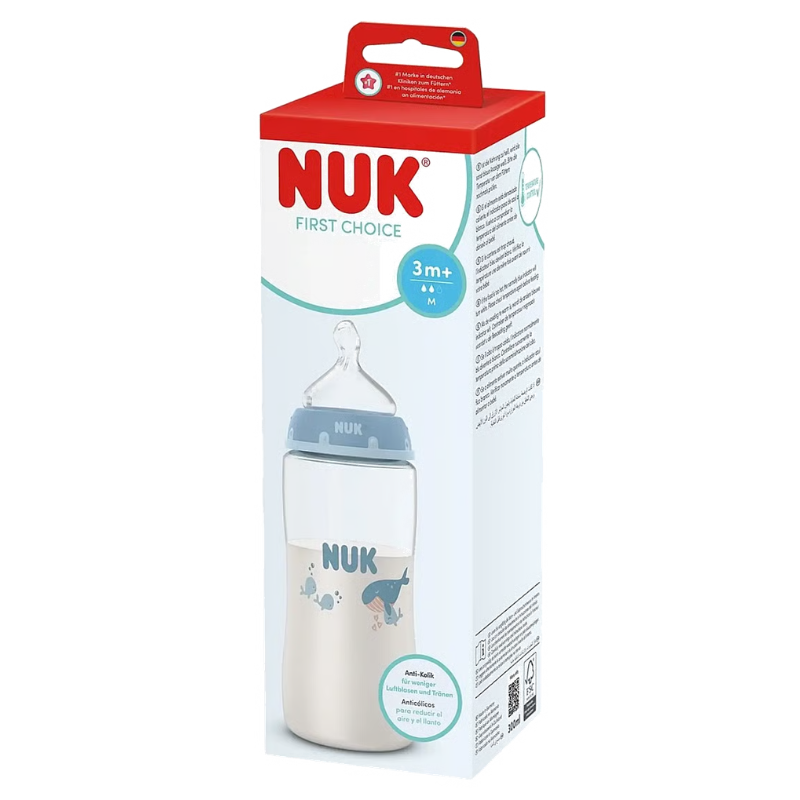 Nuk First Choice Biberão PP 300 Azul Tetina SiIicone M
