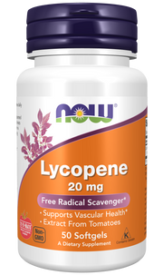 Now Lycopene 20 mg 50 softgels