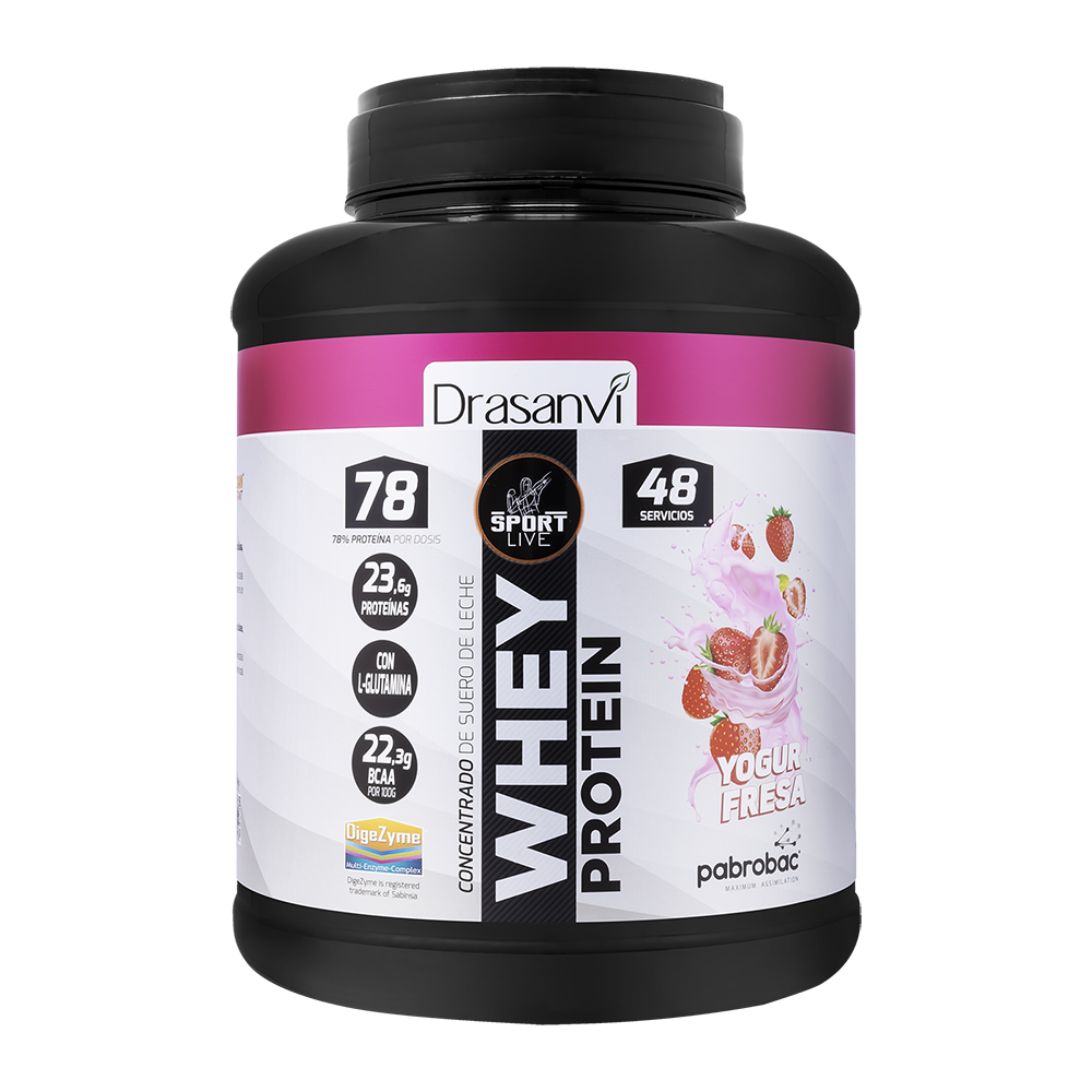 Drasanvi Whey Protein Conc. Iogurte Morango 1,450Kg