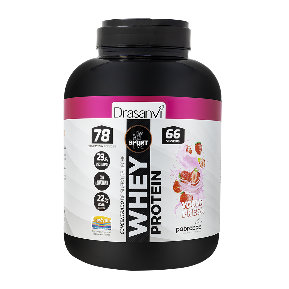 Drasanvi Whey Protein Conc. Iogurte Morango 2Kg