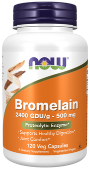 Now Bromelaína 500 mg 120 Cápsulas
