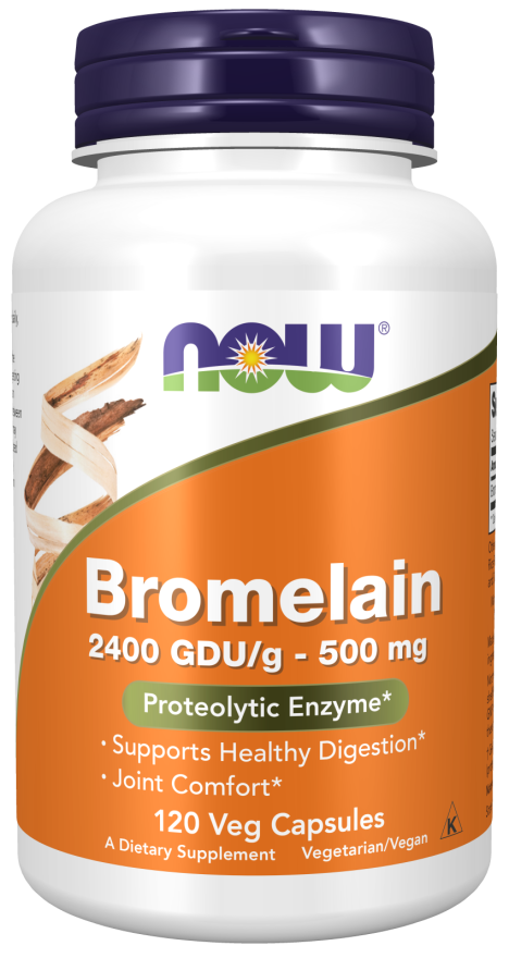 Now Bromelaína 500 mg 120 Cápsulas